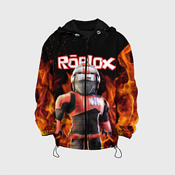Куртка с капюшоном детская ROBLOX FIRE РОБЛОКС ОГОНЬ ПОЖАРНЫЙ, цвет: 3D-черный