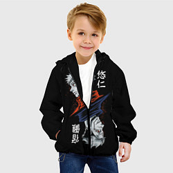 Куртка с капюшоном детская ИТАДОРИ СУКУНА ITADORI SUKUNA МАГИЧЕСКАЯ БИТВА, цвет: 3D-черный — фото 2