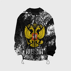 Куртка с капюшоном детская Russia, цвет: 3D-черный