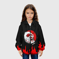 Куртка с капюшоном детская ATTACK ON TITAN ГОЛОВА ТИТАНА, цвет: 3D-черный — фото 2
