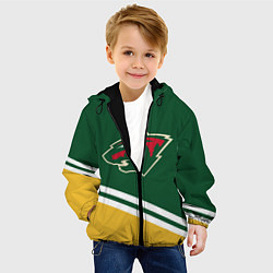 Куртка с капюшоном детская Minnesota Wild NHL, цвет: 3D-черный — фото 2