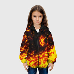 Куртка с капюшоном детская БЕРСЕРК ОГНЕННОЕ КЛЕЙМО, цвет: 3D-черный — фото 2