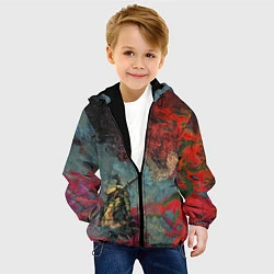 Куртка с капюшоном детская Sekiro Самурай против дракона, цвет: 3D-черный — фото 2