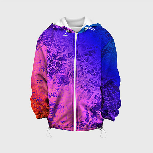 Детская куртка Абстрактный пурпурно-синий / 3D-Белый – фото 1