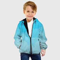 Куртка с капюшоном детская Голубые облака, цвет: 3D-черный — фото 2