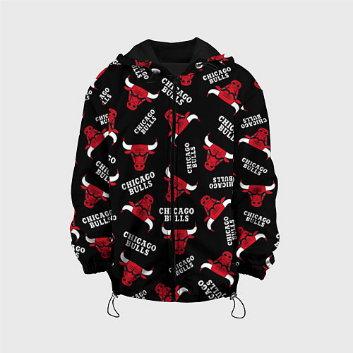 Детская куртка CHICAGO BULLS БЫКИ УЗОР / 3D-Черный – фото 1
