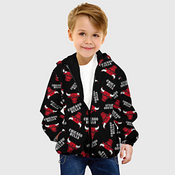Куртка с капюшоном детская CHICAGO BULLS БЫКИ УЗОР, цвет: 3D-черный — фото 2