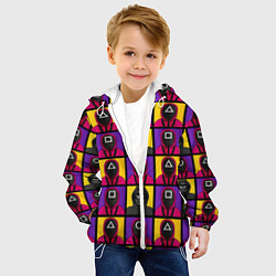 Куртка с капюшоном детская ИГРА В КАЛЬМАРА ОХРАНА ВЕДУЩИЙ, цвет: 3D-белый — фото 2