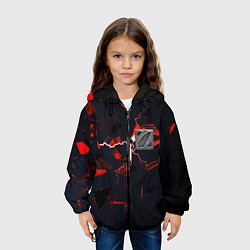 Куртка с капюшоном детская DOTA 2 3D плиты и молния, цвет: 3D-черный — фото 2