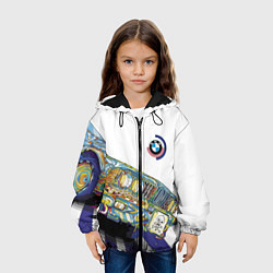 Куртка с капюшоном детская Бэха в стиле поп-арт, цвет: 3D-черный — фото 2
