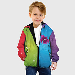Куртка с капюшоном детская Цветное рождество Snowflake, цвет: 3D-черный — фото 2