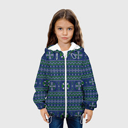Куртка с капюшоном детская Узорный свитер, цвет: 3D-белый — фото 2