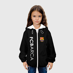 Куртка с капюшоном детская FC BARCA BLACK STYLE, цвет: 3D-белый — фото 2