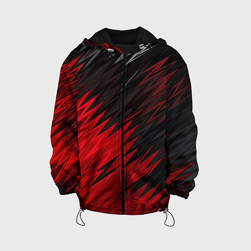 Детская куртка ЧЁРНО КРАСНЫЕ КРАСКИ RED BLACK STRIPES / 3D-Черный – фото 1