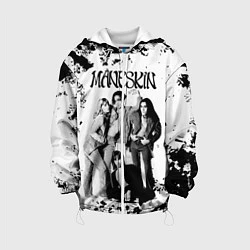 Куртка с капюшоном детская Maneskin Монэскин, рок - группа, цвет: 3D-белый