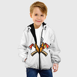 Куртка с капюшоном детская Бородатый Череп Дровосека, цвет: 3D-черный — фото 2