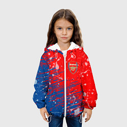 Куртка с капюшоном детская Arsenal: Фирменные цвета, цвет: 3D-белый — фото 2