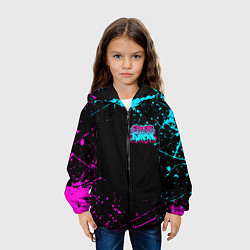 Куртка с капюшоном детская FRIDAY NIGHT FUNKIN NEON COLORS НЕОНОВЫЕ БРЫЗГИ, цвет: 3D-черный — фото 2