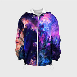 Куртка с капюшоном детская НЕОНОВЫЕ КОСМОС NEON SPACE, цвет: 3D-белый