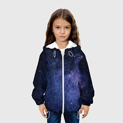 Куртка с капюшоном детская Night sky, цвет: 3D-белый — фото 2