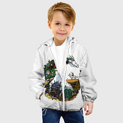 Куртка с капюшоном детская Миры Хаяо Миядзаки унесенные призраками и другие, цвет: 3D-белый — фото 2