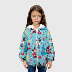 Куртка с капюшоном детская Mickey and Minnie pattern, цвет: 3D-белый — фото 2