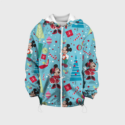 Детская куртка Mickey and Minnie pattern / 3D-Белый – фото 1