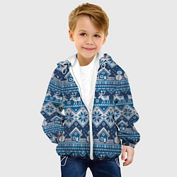 Куртка с капюшоном детская Christmas Pattern, цвет: 3D-белый — фото 2