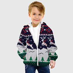 Куртка с капюшоном детская СВИТЕР С ОЛЕНЯМИ DEER SWEATER, цвет: 3D-белый — фото 2
