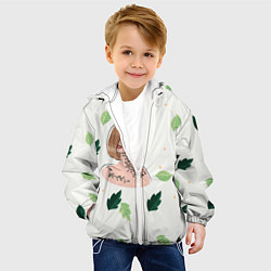 Куртка с капюшоном детская Поцелуй природы, цвет: 3D-белый — фото 2