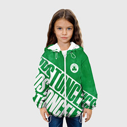 Куртка с капюшоном детская Бостон Селтикс, Boston Celtics, цвет: 3D-белый — фото 2