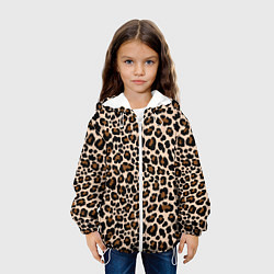 Куртка с капюшоном детская Леопардовые Пятна, цвет: 3D-белый — фото 2