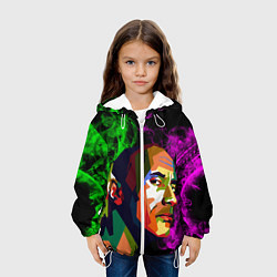 Куртка с капюшоном детская Дуэйн Джонсон АРТ Скала, цвет: 3D-белый — фото 2