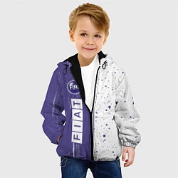 Куртка с капюшоном детская FIAT - Краска По вертикали, цвет: 3D-черный — фото 2