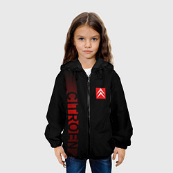 Куртка с капюшоном детская CITROEN, СИТРОЕН БОКОВАЯ ПОЛОСА, цвет: 3D-черный — фото 2