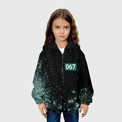 Куртка с капюшоном детская ИГРА В КАЛЬМАРА - 067Я - Краски, цвет: 3D-черный — фото 2
