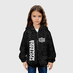 Куртка с капюшоном детская ФУТБОЛ МЕНЕДЖЕР Соты, цвет: 3D-черный — фото 2