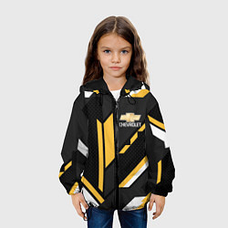 Куртка с капюшоном детская CHEVROLET GEOMETRY LINES SPORT, цвет: 3D-черный — фото 2