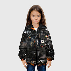 Куртка с капюшоном детская Стиль терминатора, цвет: 3D-черный — фото 2