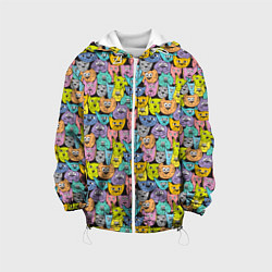 Куртка с капюшоном детская Весёлые Котики, цвет: 3D-белый