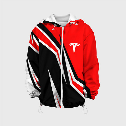 Детская куртка TESLA MOTORS RED LINE ТЕСЛА / 3D-Белый – фото 1