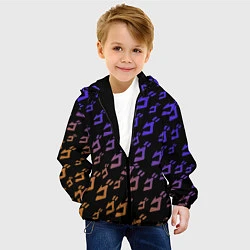Куртка с капюшоном детская JOJOS BIZARRE ADVENTURE PATTERN, цвет: 3D-черный — фото 2