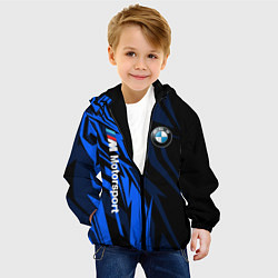 Куртка с капюшоном детская БМВ Узор, цвет: 3D-черный — фото 2