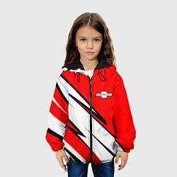 Куртка с капюшоном детская CHEVROLET Узор Логотип, цвет: 3D-черный — фото 2
