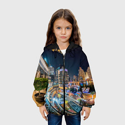 Куртка с капюшоном детская Дубай Марина, цвет: 3D-черный — фото 2