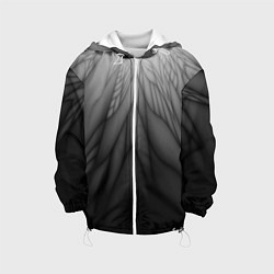 Куртка с капюшоном детская Коллекция Rays Лучи Черный Абстракция 661-11-w1, цвет: 3D-белый