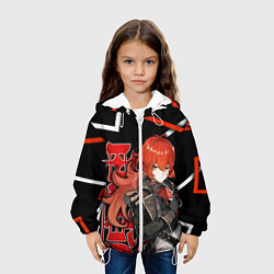 Куртка с капюшоном детская DILUC ГЕОМЕТРИЯ, цвет: 3D-белый — фото 2