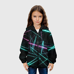 Куртка с капюшоном детская Лазерная композиция, цвет: 3D-черный — фото 2