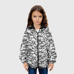 Куртка с капюшоном детская Серый Городской Камуфляж, цвет: 3D-черный — фото 2