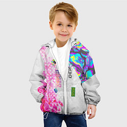 Куртка с капюшоном детская Шаза Психоделика, цвет: 3D-белый — фото 2
